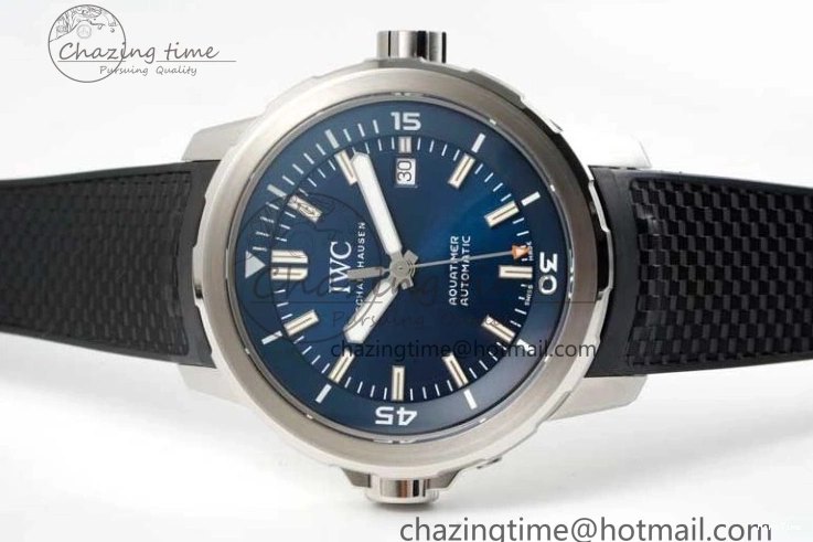 MIROTIME 0805 Aquatimer SS IW3290 RSF 1:1 Best Edition Blue Dial on Black Rubber Strap A Fashionable 7074